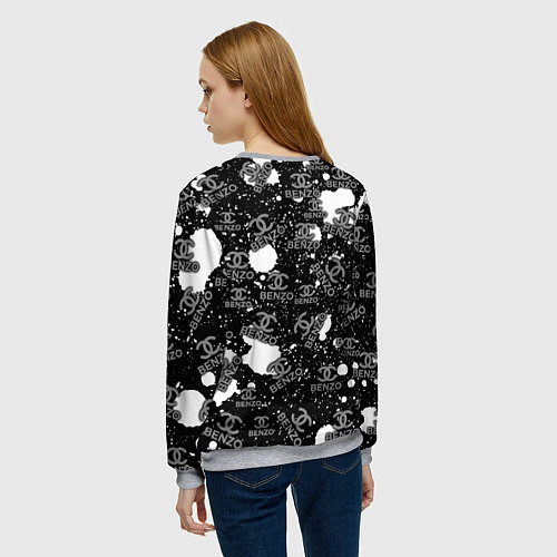 Женский свитшот Benzo Gang - Big Baby Tape / 3D-Меланж – фото 4