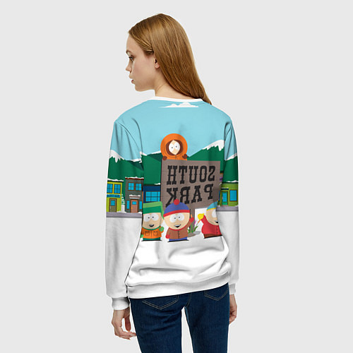 Женский свитшот ЮЖНЫЙ ПАРК / 3D-Белый – фото 4