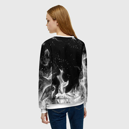 Женский свитшот БЕЛЫЙ ОГОНЬ / 3D-Белый – фото 4