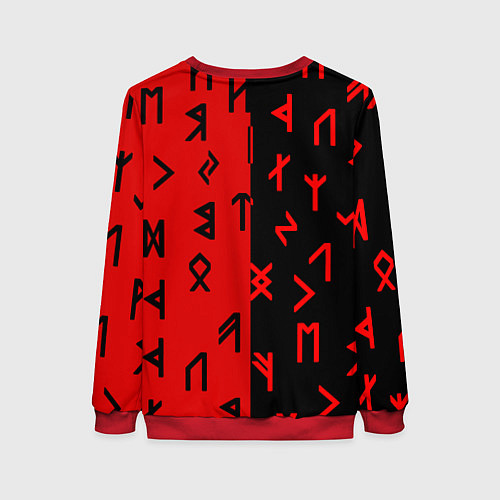 Женский свитшот РУНЫ / 3D-Красный – фото 2