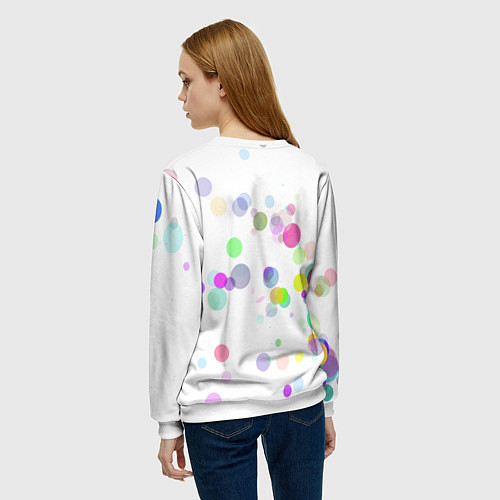 Женский свитшот SONIC / 3D-Белый – фото 4