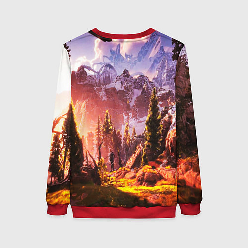 Женский свитшот Horizon Zero Dawn / 3D-Красный – фото 2