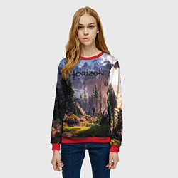 Свитшот женский Horizon Zero Dawn, цвет: 3D-красный — фото 2