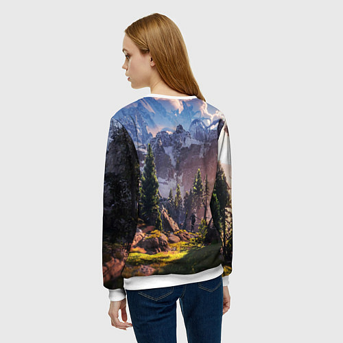 Женский свитшот Horizon Zero Dawn / 3D-Белый – фото 4