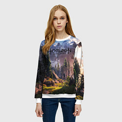 Свитшот женский Horizon Zero Dawn, цвет: 3D-белый — фото 2