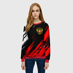 Свитшот женский РОССИЯ, цвет: 3D-красный — фото 2