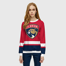 Свитшот женский Флорида Пантерз, цвет: 3D-белый — фото 2