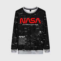 Свитшот женский NASA, цвет: 3D-меланж
