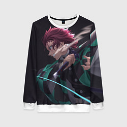 Свитшот женский KIMETSU NO YAIBA, цвет: 3D-белый