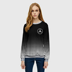 Свитшот женский Mercedes-Benz, цвет: 3D-меланж — фото 2