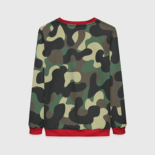 Женский свитшот КАМУФЛЯЖ / 3D-Красный – фото 2