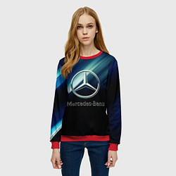 Свитшот женский Mercedes, цвет: 3D-красный — фото 2