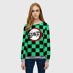 Свитшот женский KIMETSU NO YAIBA, цвет: 3D-меланж — фото 2