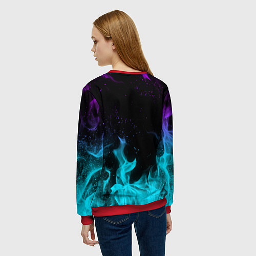 Женский свитшот FORTNITE X TRAVIS SCOTT / 3D-Красный – фото 4