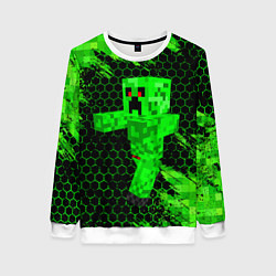 Свитшот женский MINECRAFT CREEPER, цвет: 3D-белый