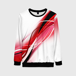 Свитшот женский GEOMETRY STRIPES RED, цвет: 3D-черный