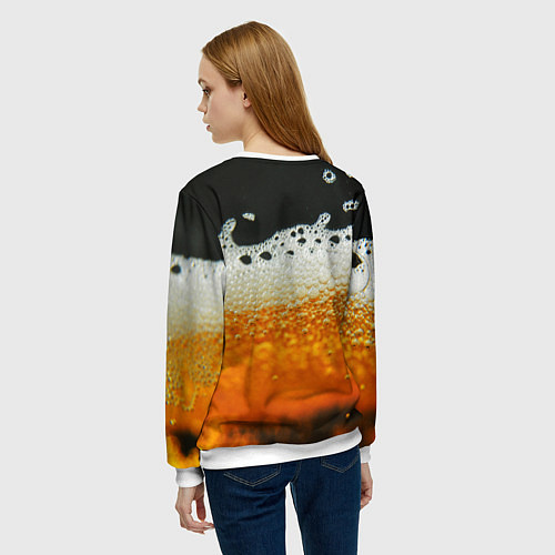 Женский свитшот ТЕМНОЕ ПИВО / 3D-Белый – фото 4
