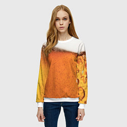 Свитшот женский ПИВО!, цвет: 3D-белый — фото 2