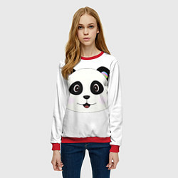 Свитшот женский Panda, цвет: 3D-красный — фото 2