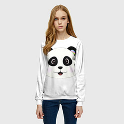 Свитшот женский Panda, цвет: 3D-белый — фото 2