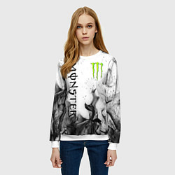 Свитшот женский MONSTER ENERGY, цвет: 3D-белый — фото 2