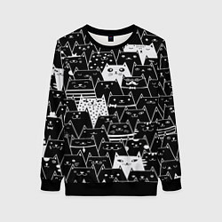 Свитшот женский КОТЫ BLACK, цвет: 3D-черный
