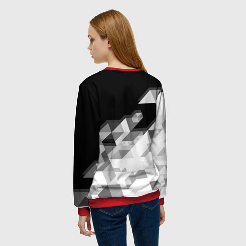 Женский свитшот TOYOTA / 3D-Красный – фото 4