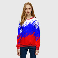 Свитшот женский Россия, цвет: 3D-красный — фото 2