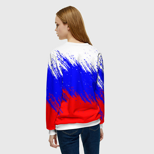 Женский свитшот Россия / 3D-Белый – фото 4