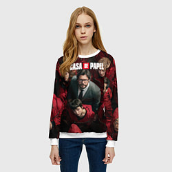 Свитшот женский La Casa de Papel Z, цвет: 3D-белый — фото 2