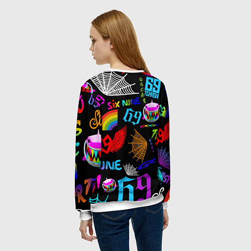 Женский свитшот 6IX9INE / 3D-Белый – фото 4