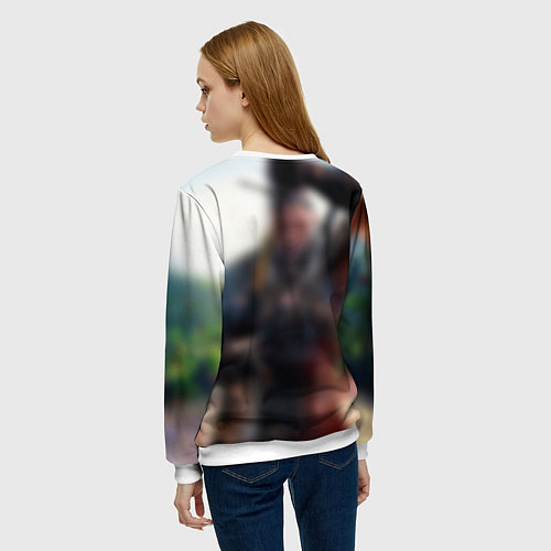Женский свитшот The Witcher / 3D-Белый – фото 4