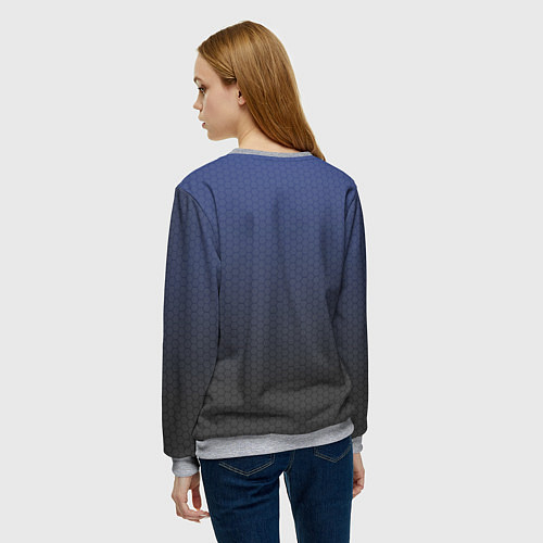 Женский свитшот Серый октагон / 3D-Меланж – фото 4
