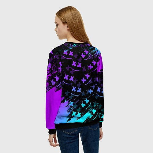 Женский свитшот FORTNITE x MARSHMELLO / 3D-Черный – фото 4