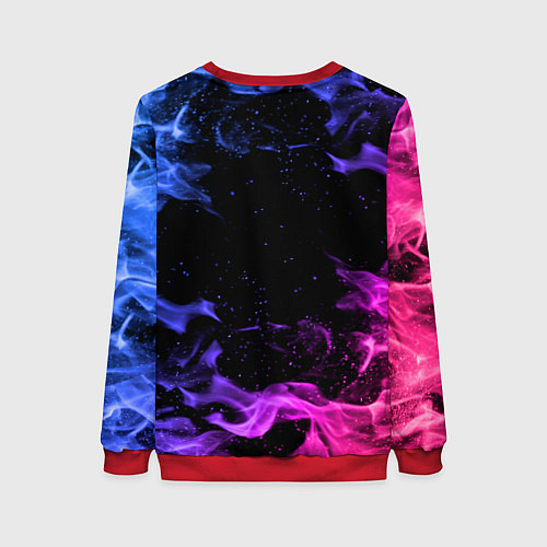 Женский свитшот ОГОНЬ НЕОН / 3D-Красный – фото 2