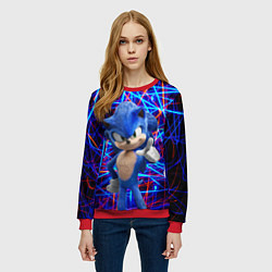 Свитшот женский Sonic, цвет: 3D-красный — фото 2