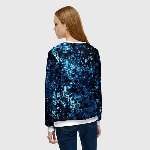 Женский свитшот Абстракция жидкость / 3D-Белый – фото 4