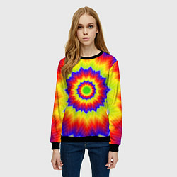 Свитшот женский Tie-Dye, цвет: 3D-черный — фото 2