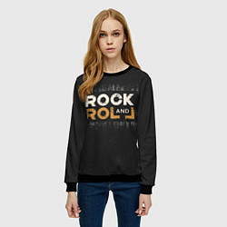 Свитшот женский Rock and Roll Z, цвет: 3D-черный — фото 2