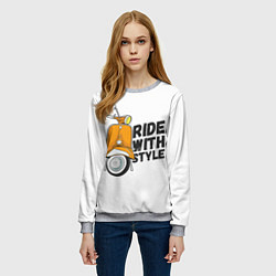 Свитшот женский RIDE WITH STYLE Z, цвет: 3D-меланж — фото 2