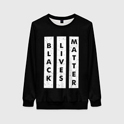 Свитшот женский Black lives matter Z, цвет: 3D-черный