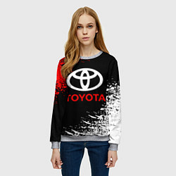 Свитшот женский TOYOTA, цвет: 3D-меланж — фото 2
