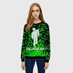 Свитшот женский Billie Eilish, цвет: 3D-черный — фото 2