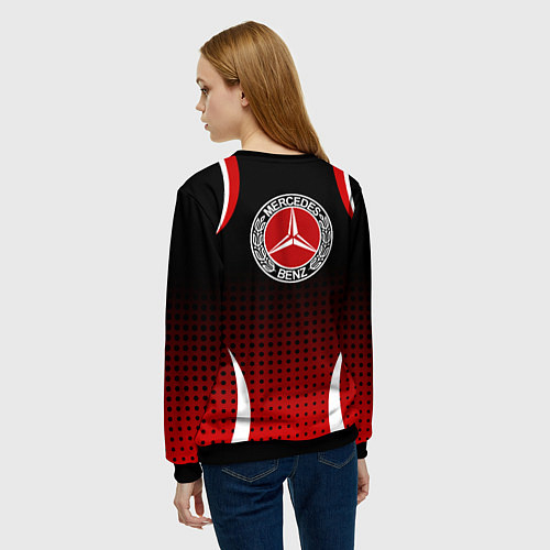 Женский свитшот Mercedes-Benz / 3D-Черный – фото 4