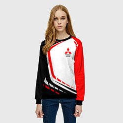 Свитшот женский Mitsubishi EVO Uniform, цвет: 3D-черный — фото 2