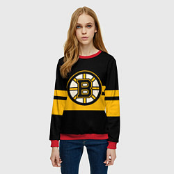 Свитшот женский BOSTON BRUINS NHL, цвет: 3D-красный — фото 2