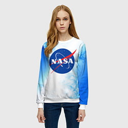 Свитшот женский NASA НАСА, цвет: 3D-белый — фото 2
