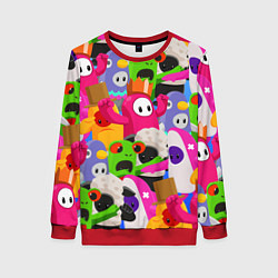 Свитшот женский Fall Guys, цвет: 3D-красный