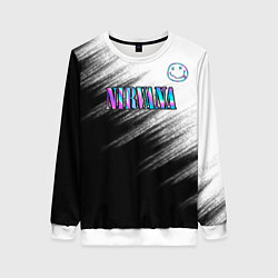Свитшот женский Nirvana, цвет: 3D-белый