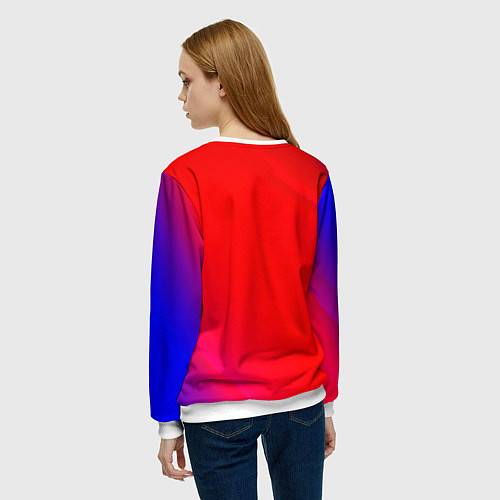 Женский свитшот РОССИЯ RUSSIA / 3D-Белый – фото 4